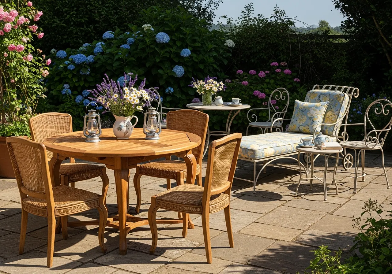 Beautifully restored outdoor furniture