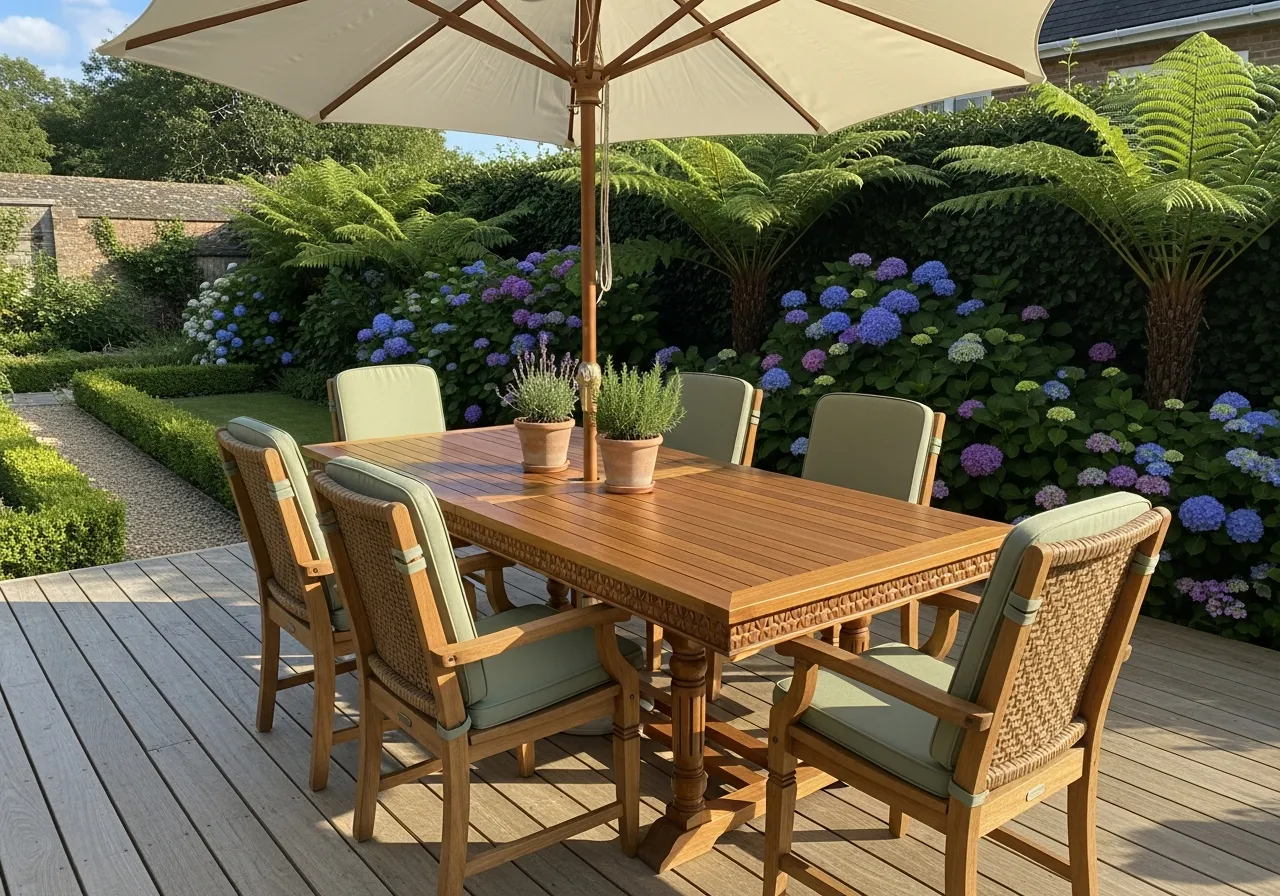Complete outdoor dining set restoration